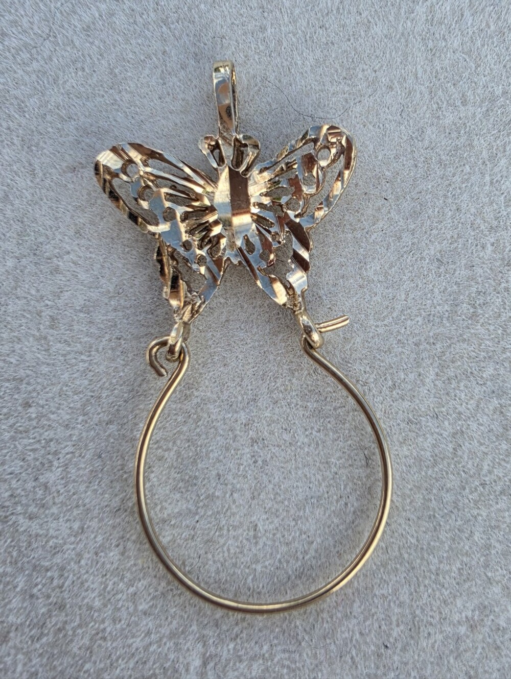 10K Solid Gold Butterfly Pendant Charm by JL • 1.00g